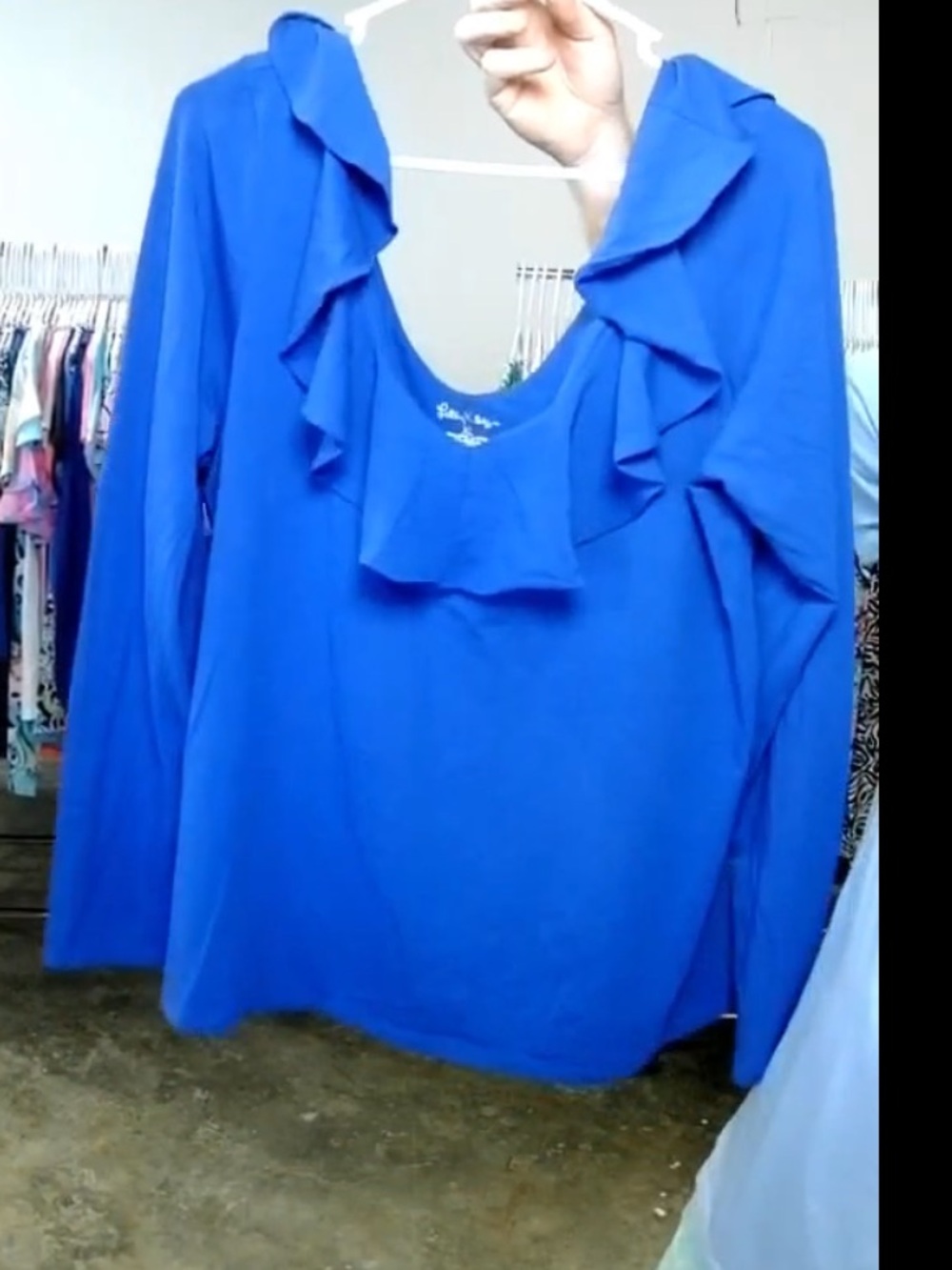 Lilly Pulitzer Long Sleeve Ruffle Top